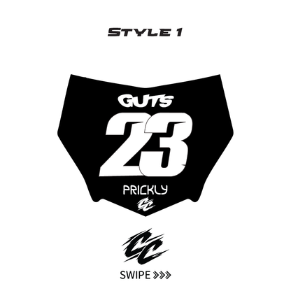 Custom Motocutz E-Bike Plate sticker
