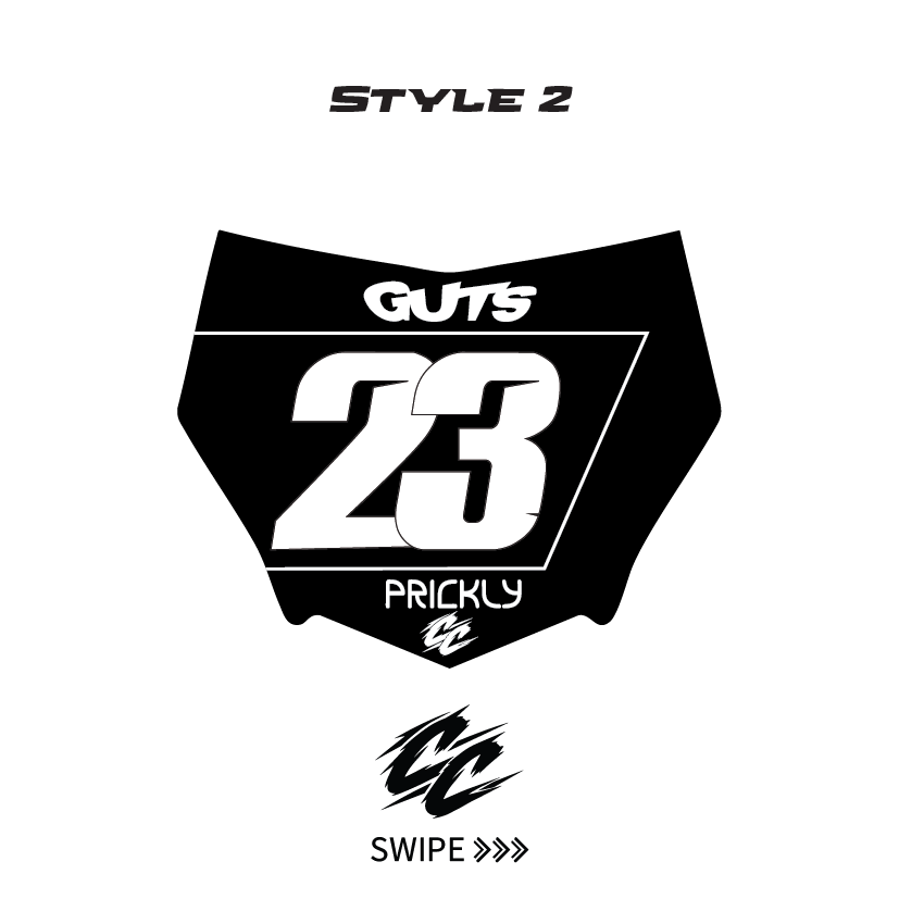 Custom Motocutz E-Bike Plate sticker