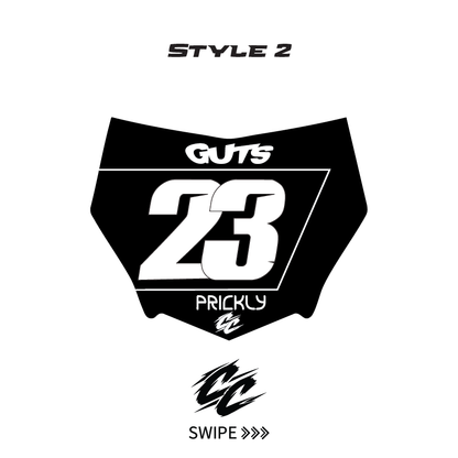 Custom Motocutz E-Bike Plate sticker