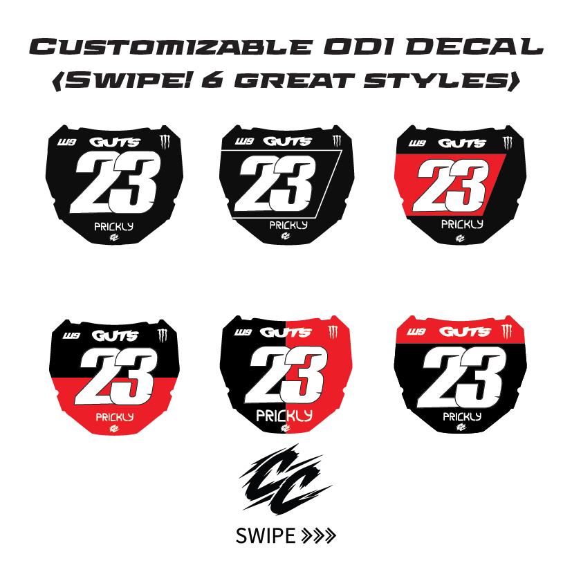 Custom ODI E-Bike Plate sticker