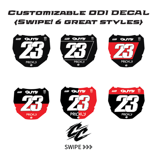 Custom ODI E-Bike Plate sticker