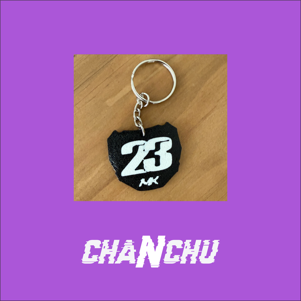 Custom 3D Printed Mini Plate Keychain