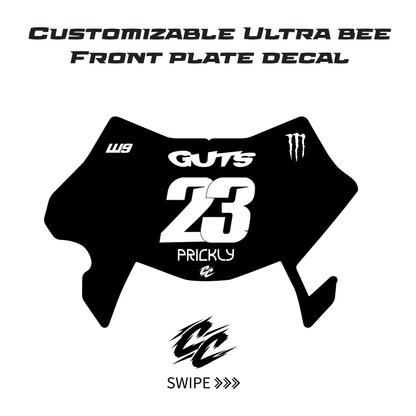Customizable Ultra Bee Front Plate Decal - Made to order
